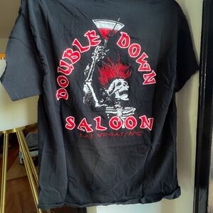 Double Down Bar Tee Skull Shirt NYC